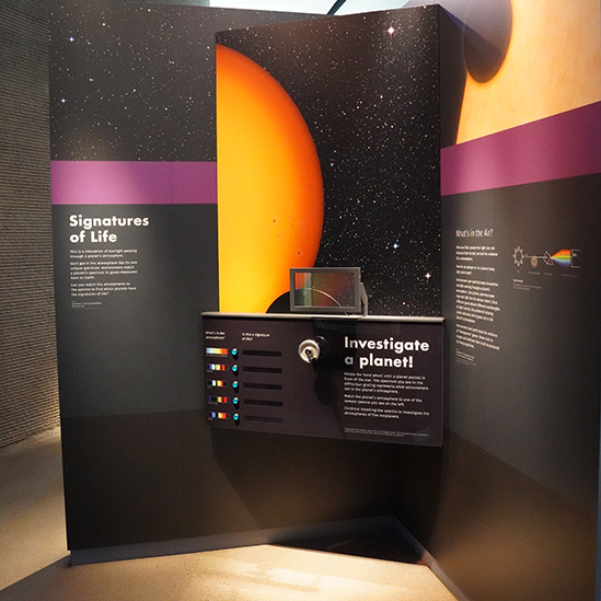 investigate a planet exhibit